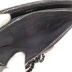 Chanel Boy Chain Wallet Leather Black Shoulder — view 7