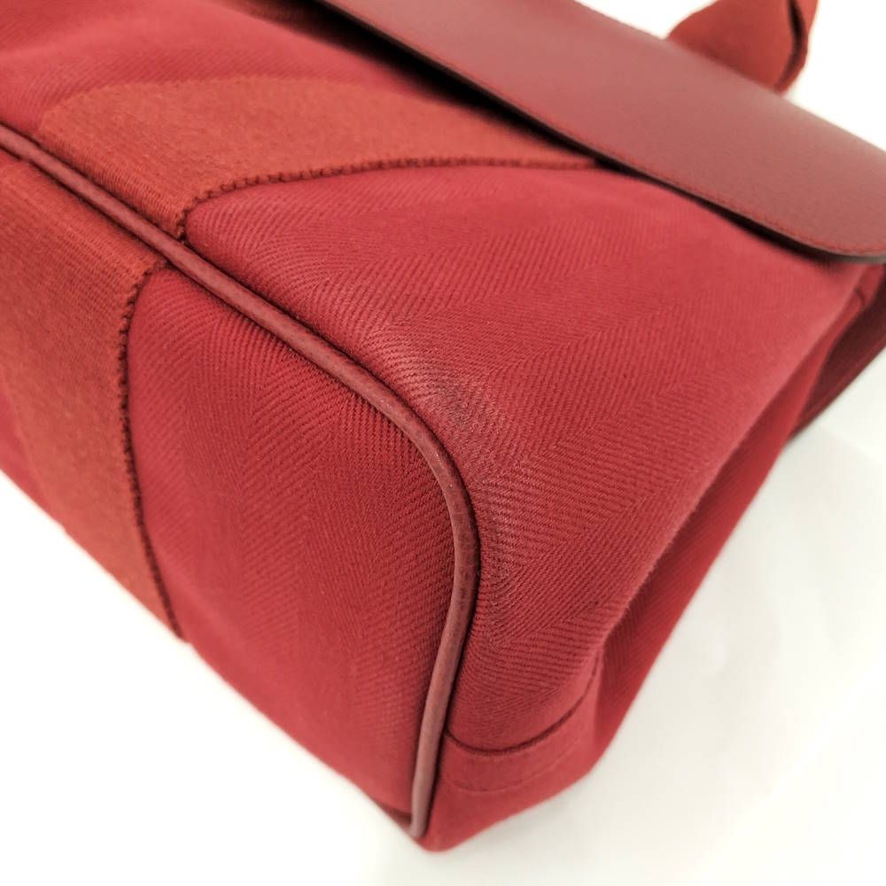 Hermes Valparaiso PM Handbag Leather Canvas — view 3