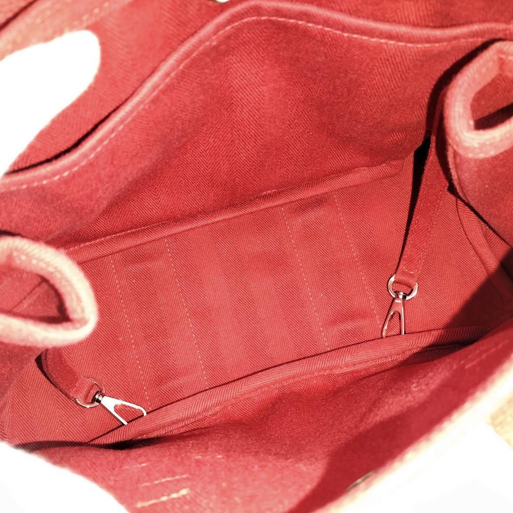 Hermes Valparaiso PM Handbag Leather Canvas — view 9