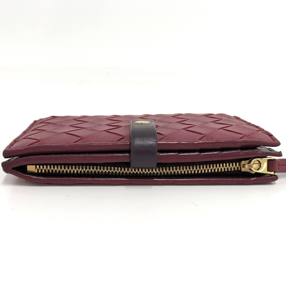 Bottega Veneta Bifold Wallet Intrecciato Leather Bordeaux — view 6