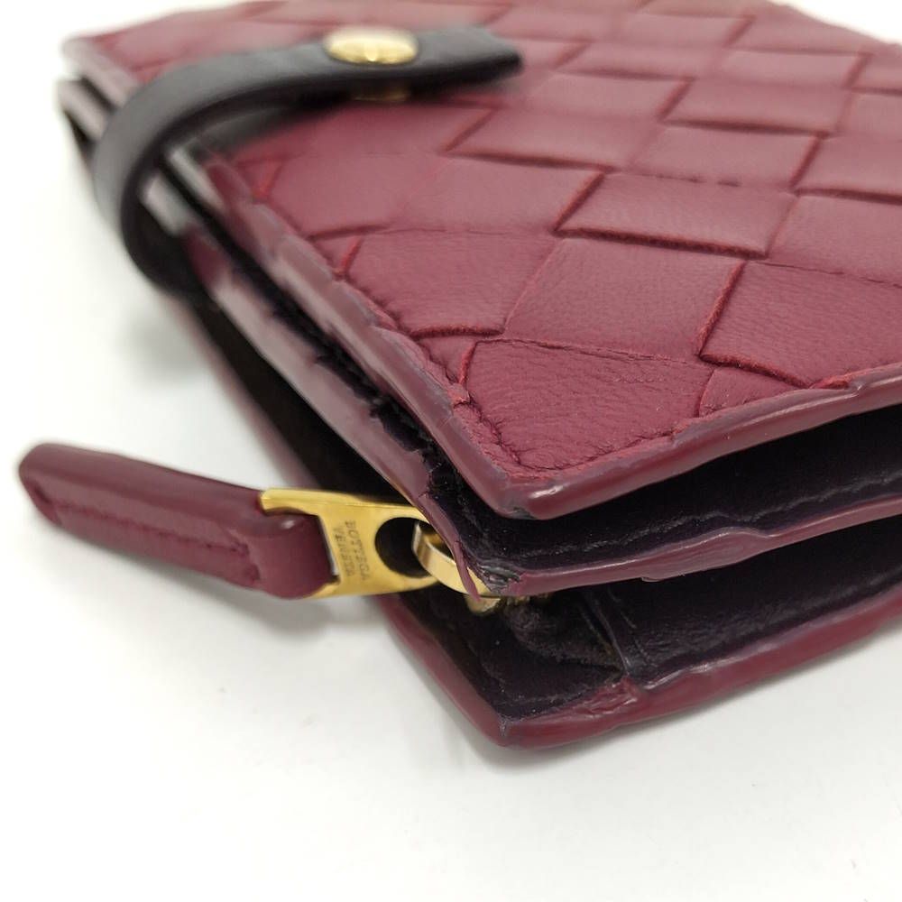 Bottega Veneta Bifold Wallet Intrecciato Leather Bordeaux — view 5