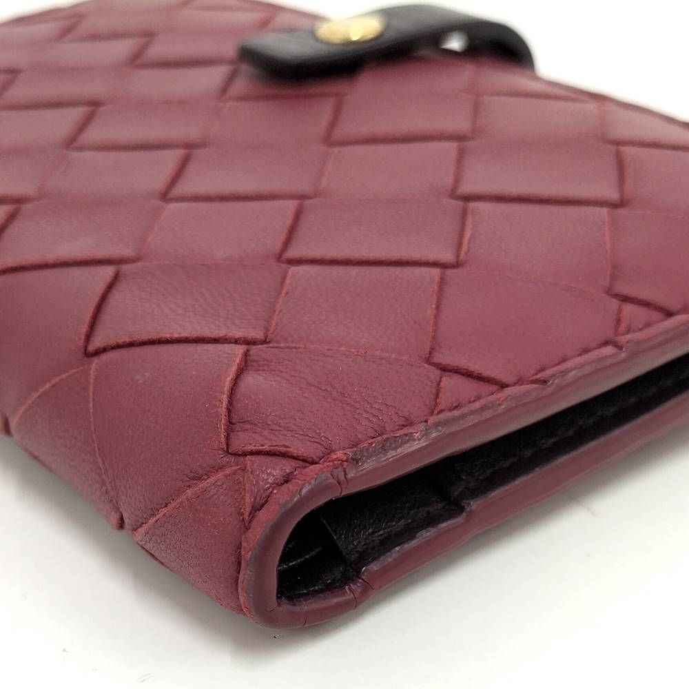 Bottega Veneta Bifold Wallet Intrecciato Leather Bordeaux — view 4