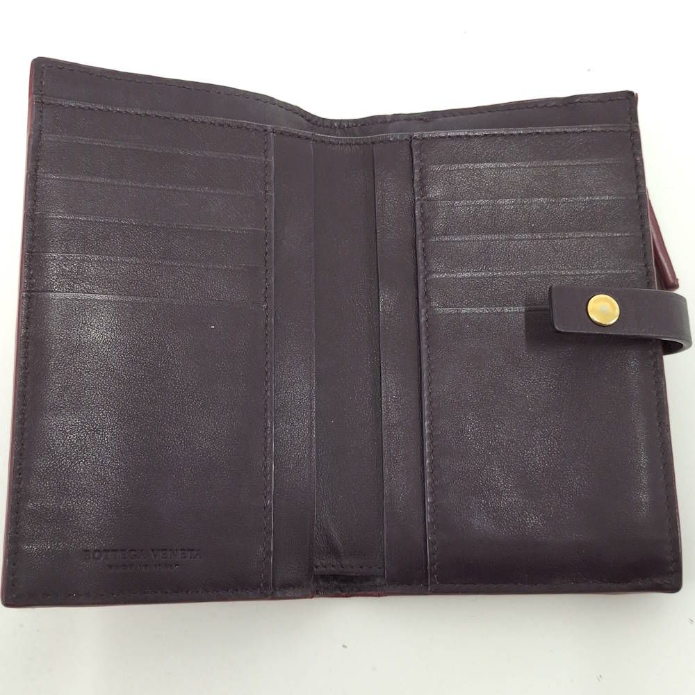Bottega Veneta Bifold Wallet Intrecciato Leather Bordeaux — view 2