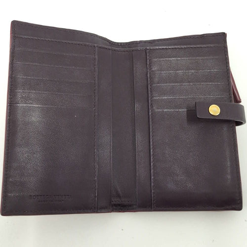Bottega Veneta Bifold Wallet Intrecciato Leather Bordeaux — view 2