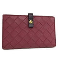 Bottega Veneta Bifold Wallet Intrecciato Leather Bordeaux