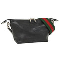 Gucci Shoulder Bag Brera Sherry Line Black Leather