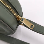 Celine Oval Pass Triomphe Shoulder Bag Leather Khaki — view 6