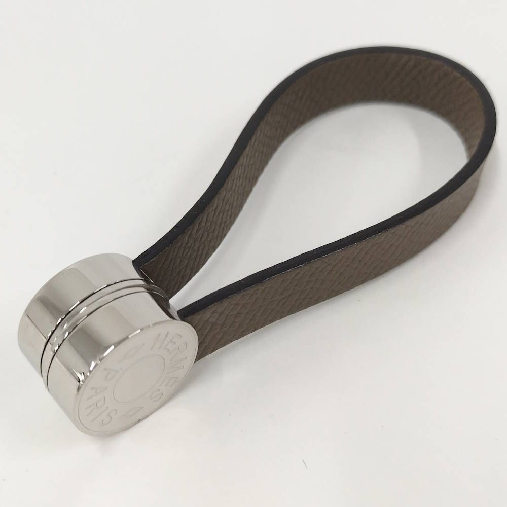 Hermes Maris Series Button Glove Holder Epsom Leather Gray Ju Gloves — view 4