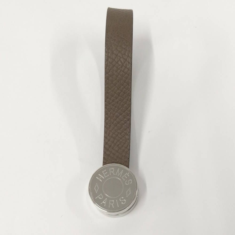 Hermes Maris Series Button Glove Holder Epsom Leather Gray Ju Gloves — view 2