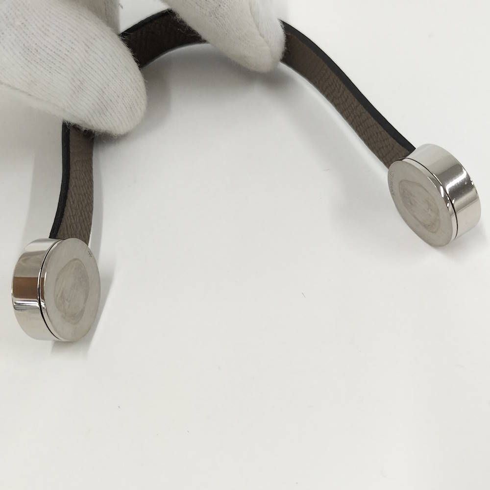 Hermes Maris Series Button Glove Holder Epsom Leather Gray Ju Gloves — view 6