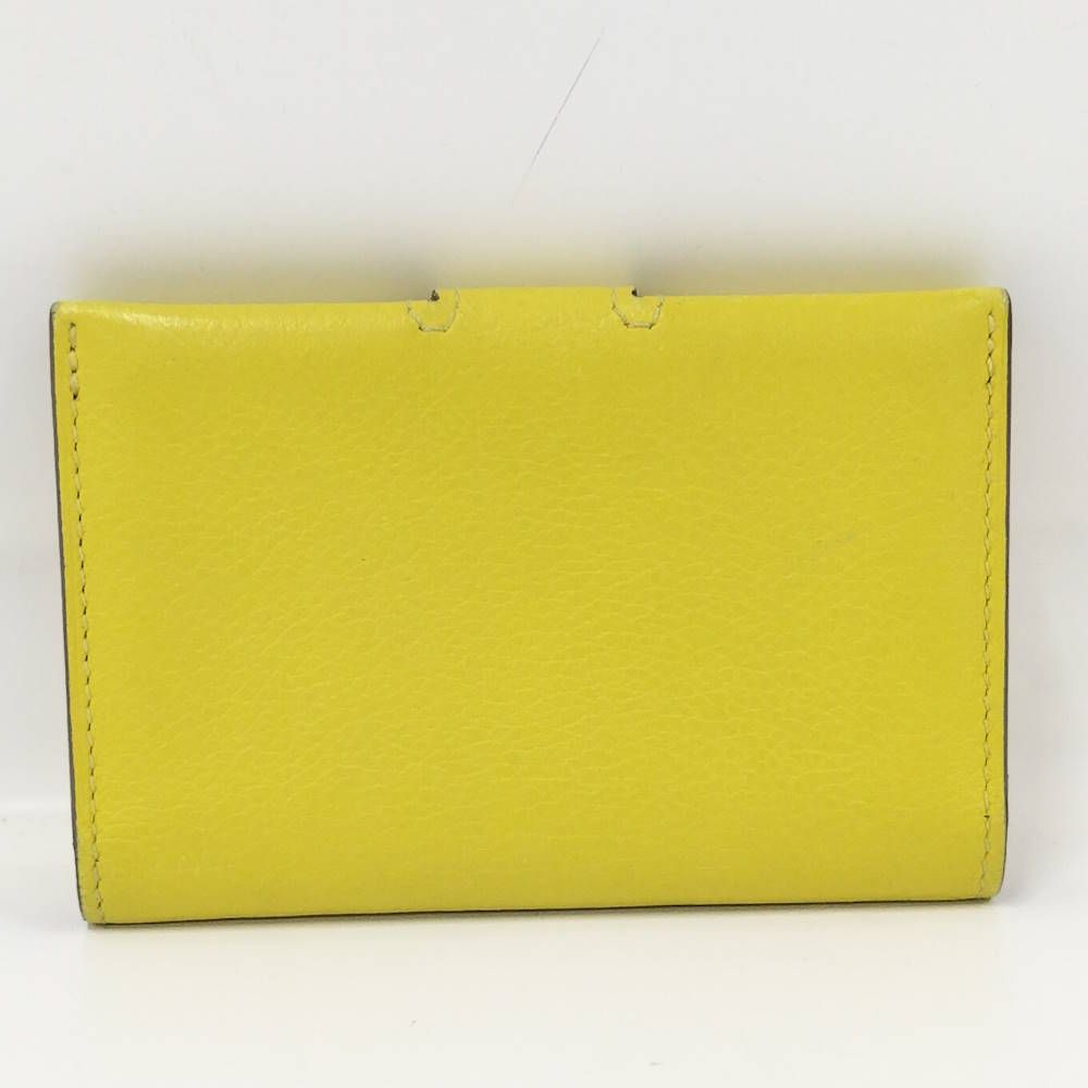 Hermes Rmscard Case Verso Leather Yellow Pink Shoulder — view 3