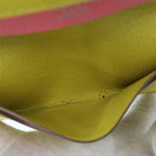 Hermes Rmscard Case Verso Leather Yellow Pink Shoulder — view 9