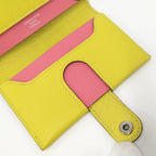 Hermes Rmscard Case Verso Leather Yellow Pink Shoulder — view 7