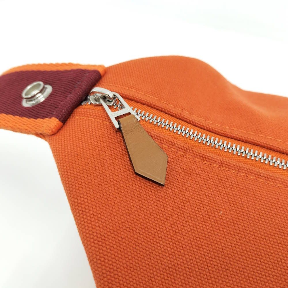 Hermes Brid-a-brac Pouch Canvas Orange — view 6