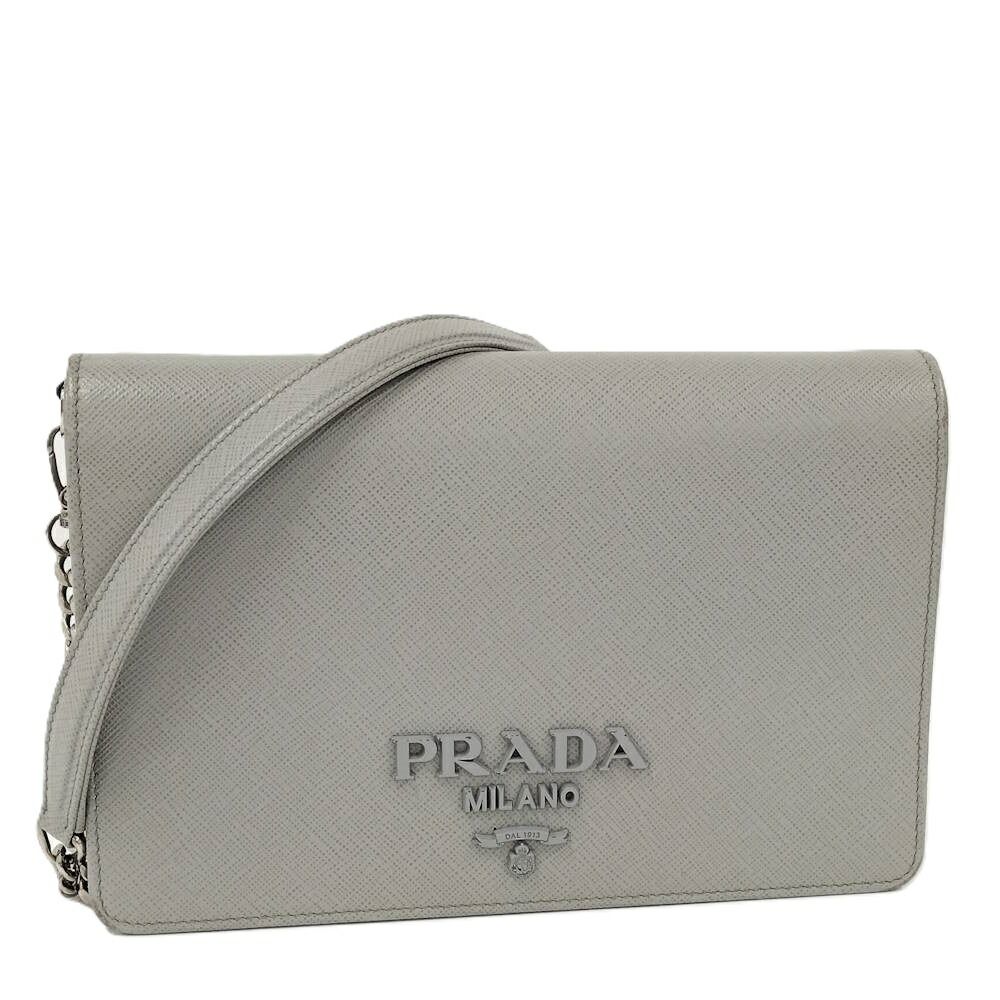 Prada Chain Shoulder Wallet Saffiano