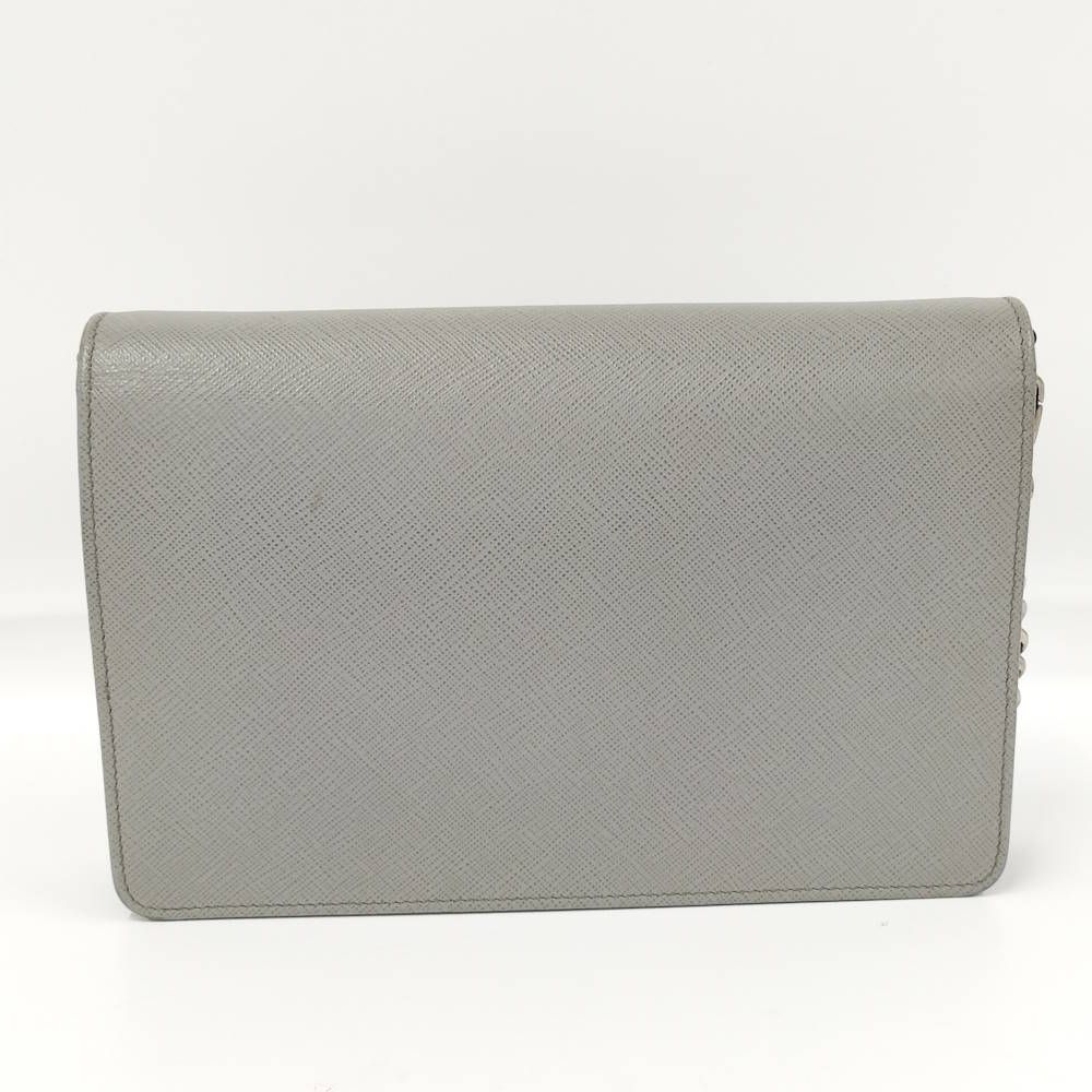 Prada Chain Shoulder Wallet Saffiano — view 2