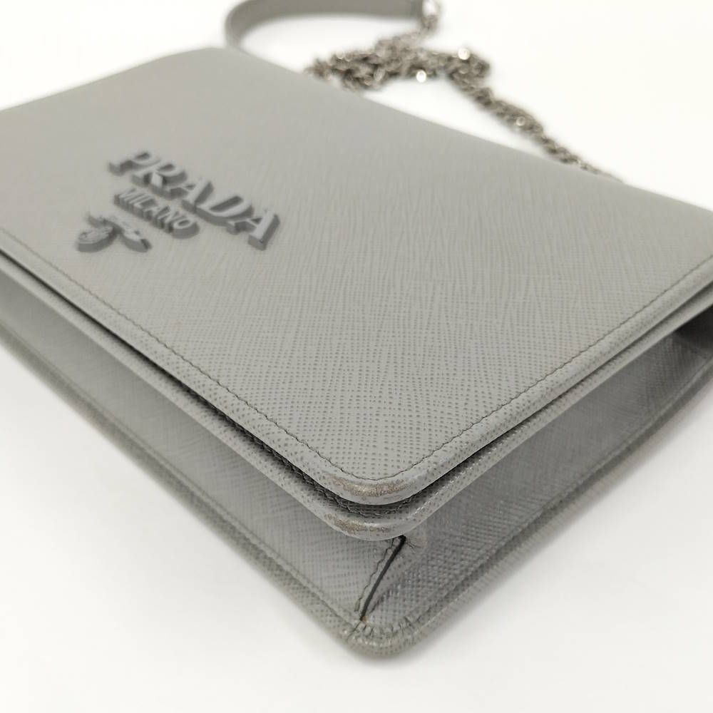 Prada Chain Shoulder Wallet Saffiano — view 5