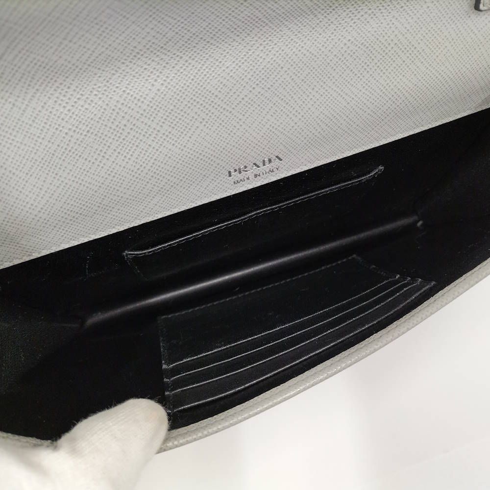 Prada Chain Shoulder Wallet Saffiano — view 8