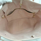 Louis Vuitton Neverfull MM Monogram Empreinte Rose Trianon Cream — view 9
