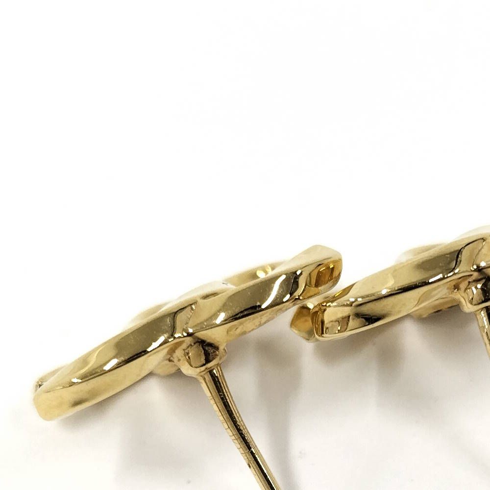Chanel CC Logo Earrings Coco Plated Gold — view 8