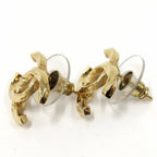 Chanel CC Logo Earrings Coco Plated Gold — view 4