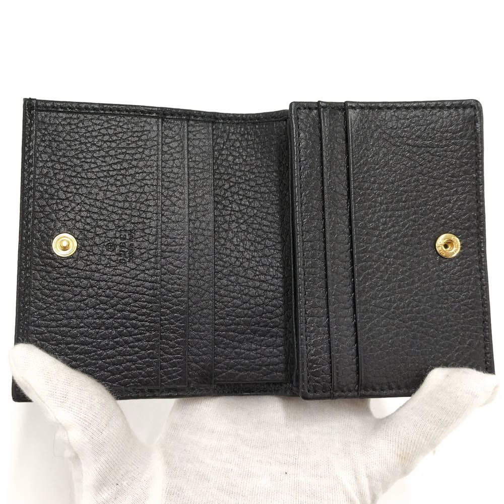 Gucci Compact Wallet GG Marmont Leather Black — view 2