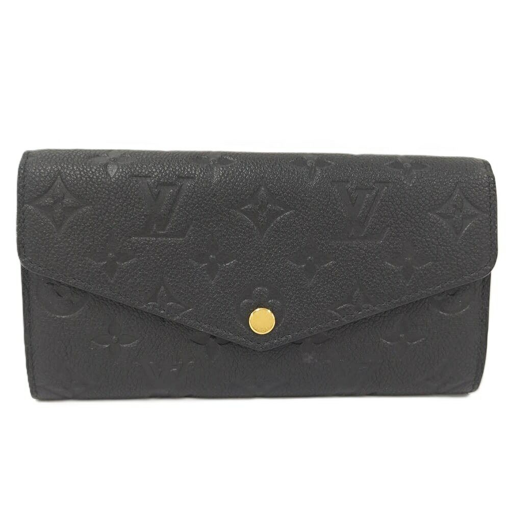 Louis Vuitton Portefeuille Sarah Wallet Monogram Empreinte Leather Black