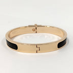 Hermes Mini Click Kelly Bangle Plated Gold Black Bracelet — view 3