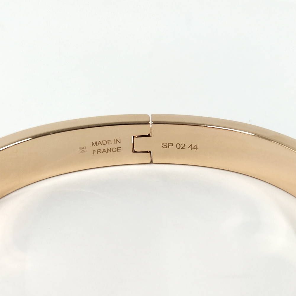 Hermes Mini Click Kelly Bangle Plated Gold Black Bracelet — view 5