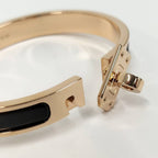 Hermes Mini Click Kelly Bangle Plated Gold Black Bracelet — view 4