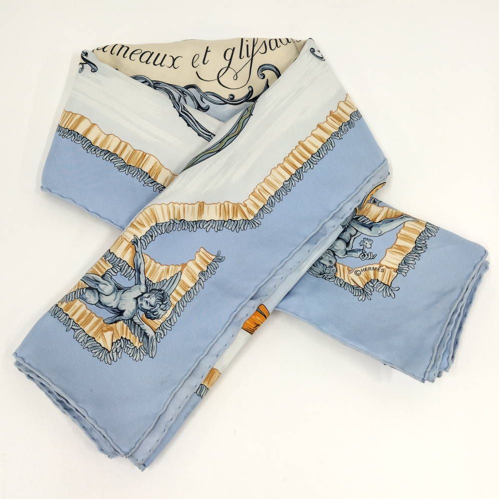 Hermes Carre 90 Scarf Traineaux Et Glissades Silk — view 6