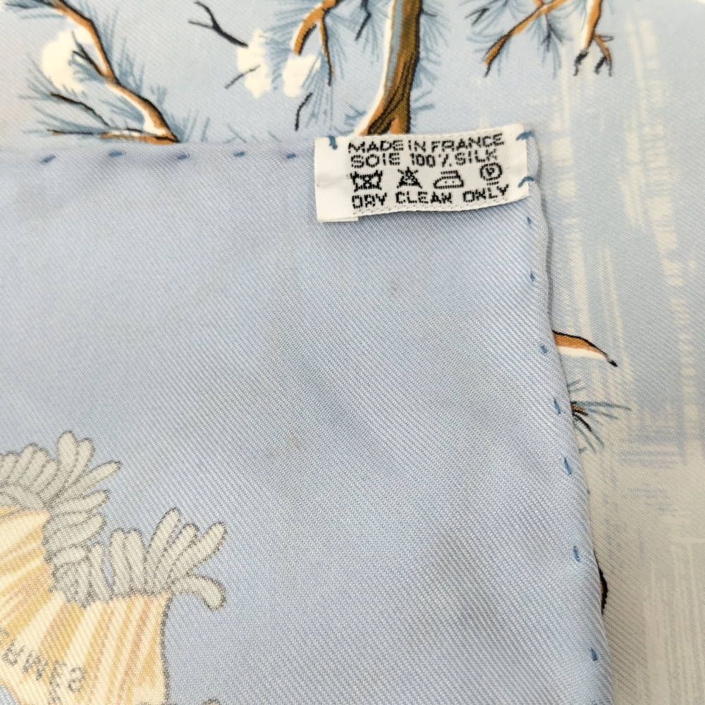 Hermes Carre 90 Scarf Traineaux Et Glissades Silk — view 7
