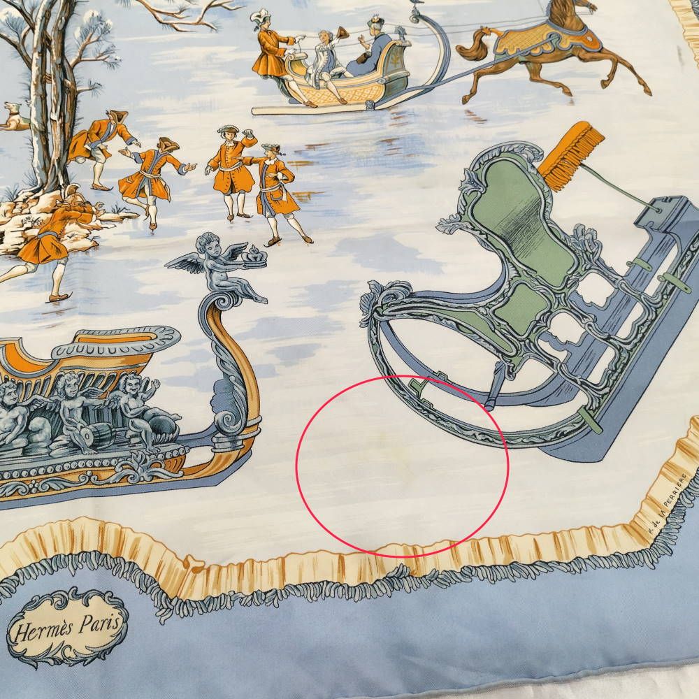 Hermes Carre 90 Scarf Traineaux Et Glissades Silk — view 5