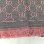 Gucci Scarf GG Pattern Gray Pink — view 3