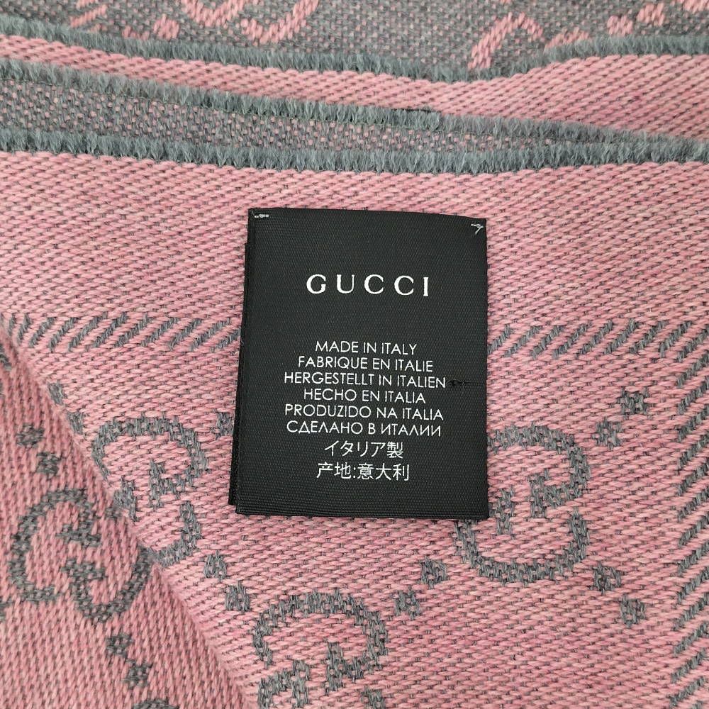 Gucci Scarf GG Pattern Gray Pink — view 4