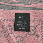 Gucci Scarf GG Pattern Gray Pink — view 4
