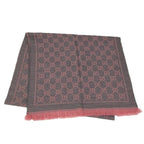 Gucci Scarf GG Pattern Gray Pink