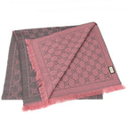 Gucci Scarf GG Pattern Gray Pink — view 2