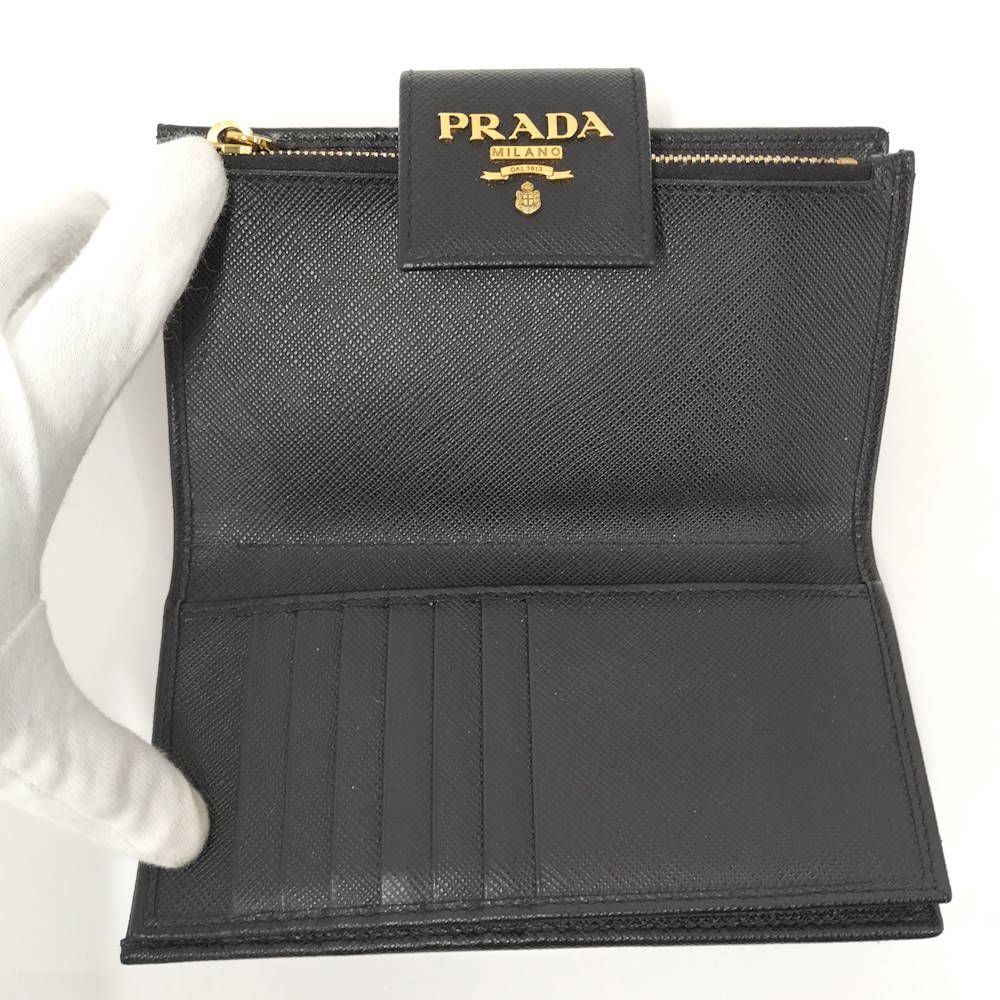 Prada Bifold Wallet Saffiano Nero — view 2