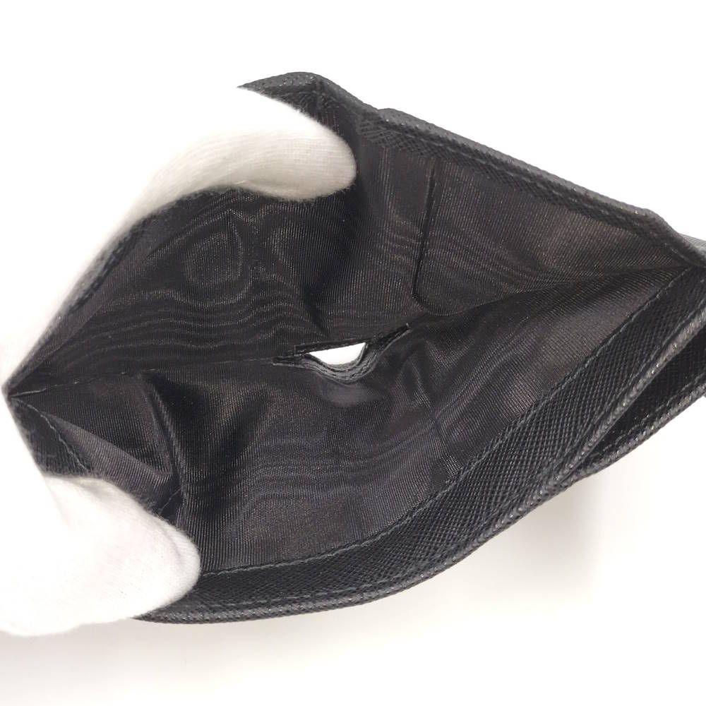 Prada Trifold Wallet Saffiano Leather Black — view 9