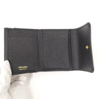 Prada Trifold Wallet Saffiano Leather Black — view 2