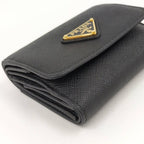 Prada Trifold Wallet Saffiano Leather Black — view 4