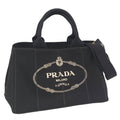 Prada Canapa 2-Way Tote Canvas Black