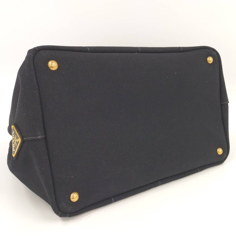 Prada Canapa 2-Way Tote Canvas Black — view 4