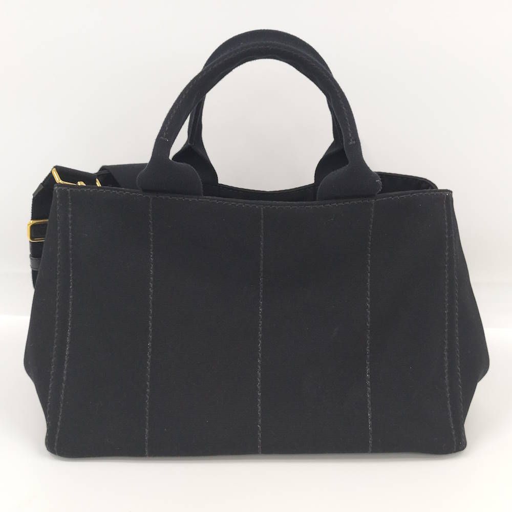 Prada Canapa 2-Way Tote Canvas Black — view 2