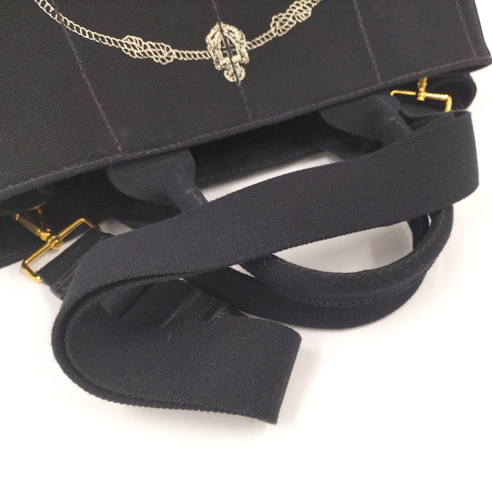Prada Canapa 2-Way Tote Canvas Black — view 7
