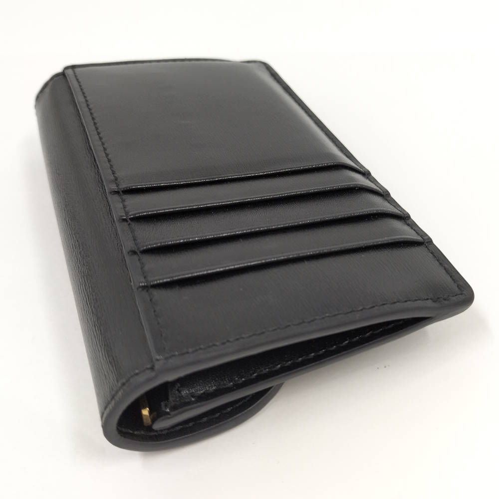 Celine Long Card Holder with Triomphe Flap Shiny Calfskin — view 6