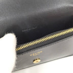 Celine Long Card Holder with Triomphe Flap Shiny Calfskin — view 8