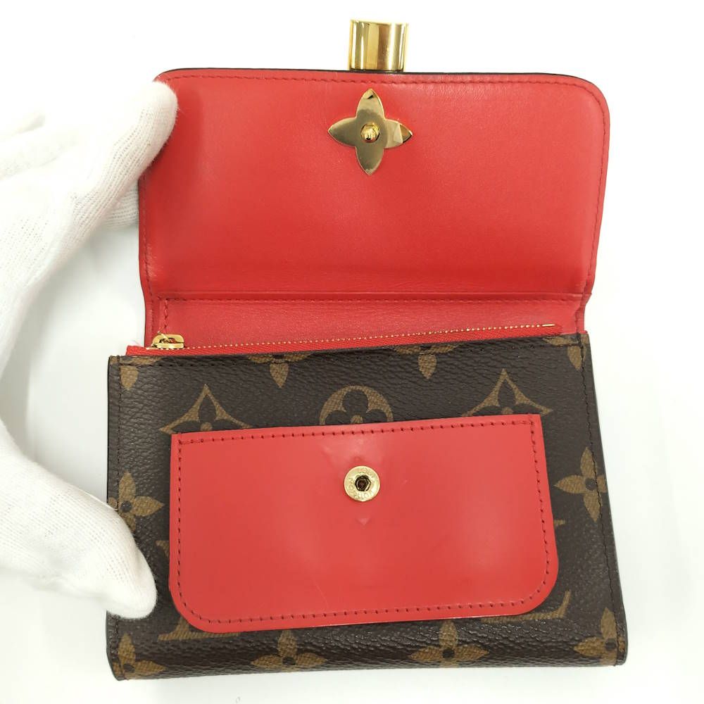 Louis Vuitton Portefeuille Flower Compact Monogram Coquelicot Wallet — view 2