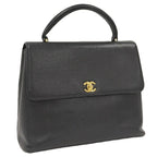 Chanel Handbag Caviar Leather Black